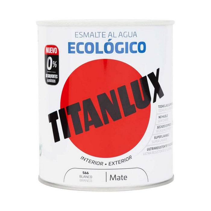 Акрилен емайл Titanlux 02t056614 Акрилен емайл Бял 250 ml Екологичен