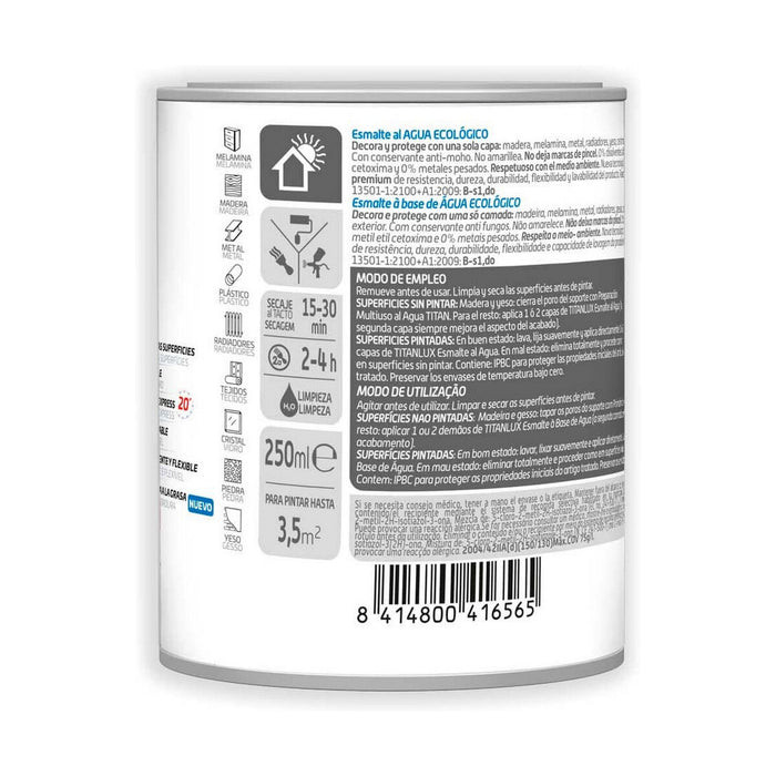 Акрилен емайл Titanlux 00t056614 Акрилен емайл Бял 250 ml Екологичен
