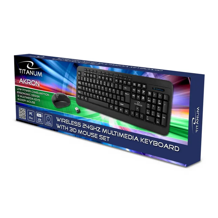 TITANUM TK109 Безжичен комплект - USB клавиатура + мишка