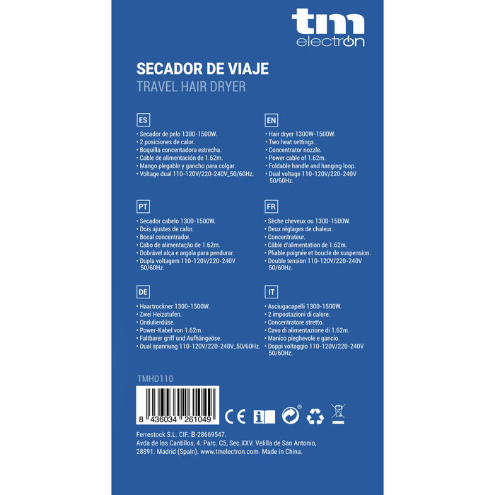 Сешоар TM Electron 1500 W