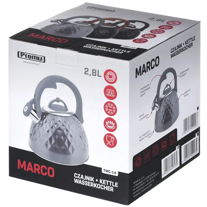 TMC14G PROMIS Чайник 2,8 л MARCO сив гланц