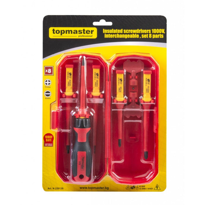 КОМПЛЕКТ ОТВЕРТКИ 1000V 8Ч TMP