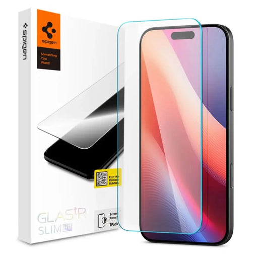 Тънко закалено стъкло Spigen Glas.tR за iPhone 15/16