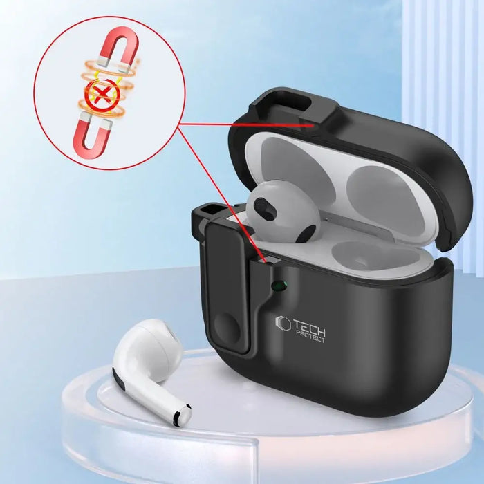 Тънък калъф Tech-Protect за AirPods 4 - черен