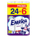 ТОАЛЕТНА ХАРТИЯ 3 ПЛАСТА PARADISE 24 + 6 БР EMEKA