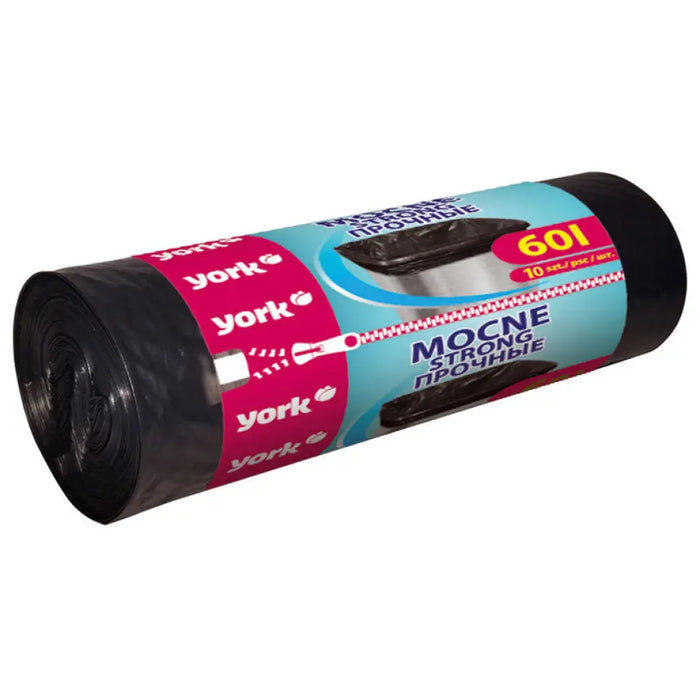 ТОРБИ ЗА ОТПАДЪЦИ STRONG 60L 10БР YORK