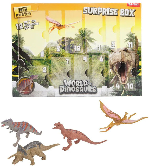 Комплект фигурки Toi Toys - Динозаври, 12 броя, асортимент