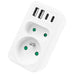 Токов контакт x2 + 4xUSB Maclean разклонител с 2 контакта
