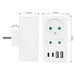 Токов контакт x2 + 4xUSB Maclean разклонител с 2 контакта