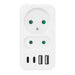 Токов контакт x2 + 4xUSB Maclean разклонител с 2 контакта