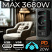 Токов контакт x3 + 4xUSB Maclean разклонител с 3 гнезда