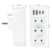 Токов контакт x3 + 4xUSB Maclean разклонител с 3 гнезда