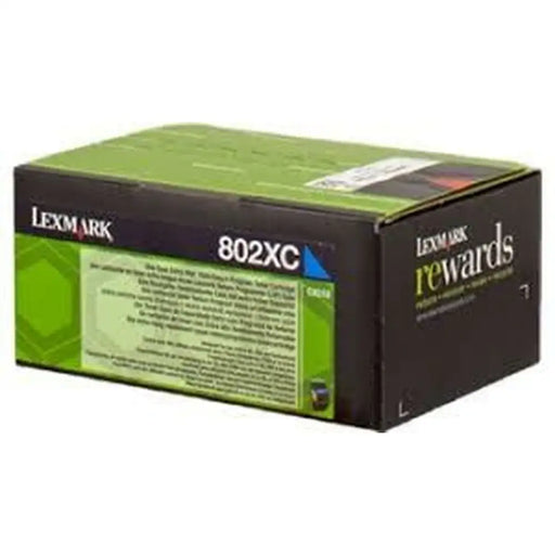 Toнер Lexmark 802XC Син Синьо-зелен
