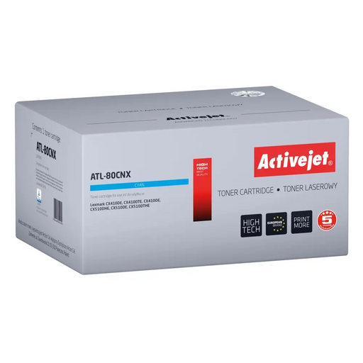 Тонер Activejet ATL-80CNX (резервен Lexmark 80C2HCE