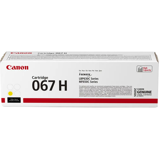 Тонер касета CANON 067 Жълта с висок капацитет