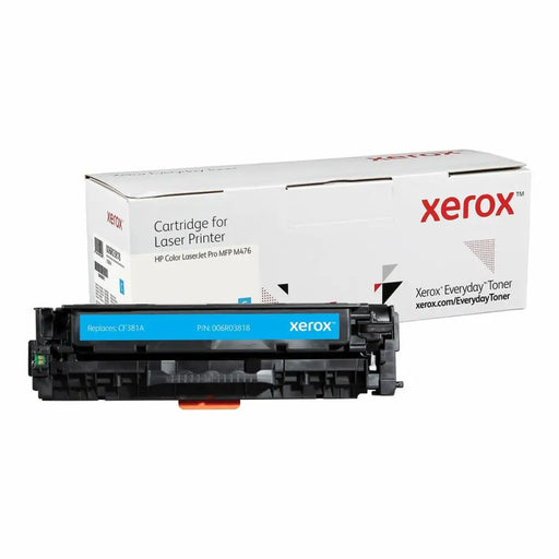 Toнер Xerox CF381A Синьо-зелен