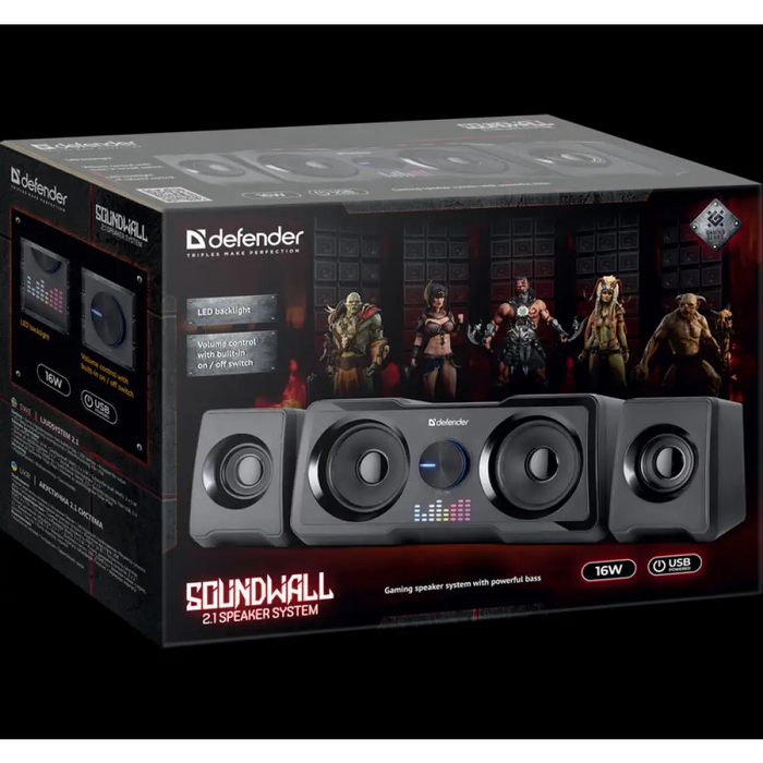 ТОНКОЛОНИ DEFENDER SOUNDWALL 2.1 16W