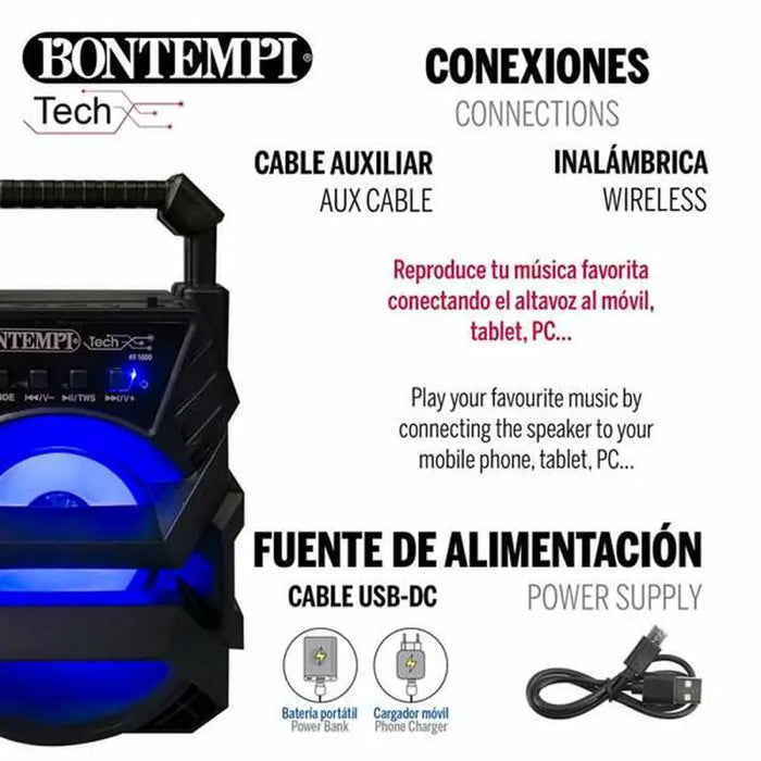 Тонколони с блутут и микрофон Караоке Colorbaby