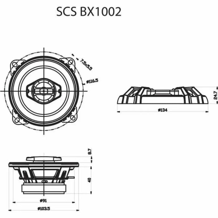 Тонколони за кола Sencor SCS BX1002 2 Части