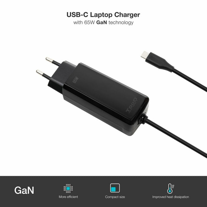 Зарядно за лаптоп TooQ TQLC-USBCGAN65PD-C 65 W