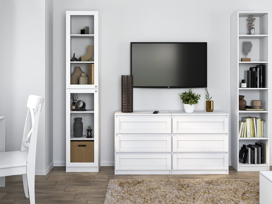 Витрина Topeshop W40 PAFOS BIA 2S KPL, бяла