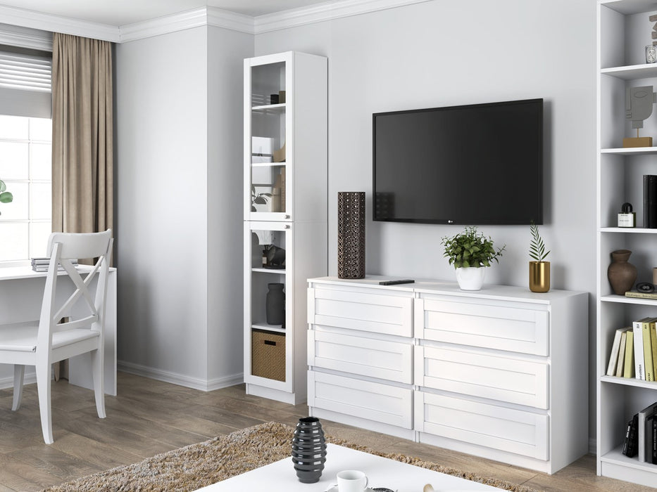 Витрина Topeshop W40 PAFOS BIA 2S KPL, бяла