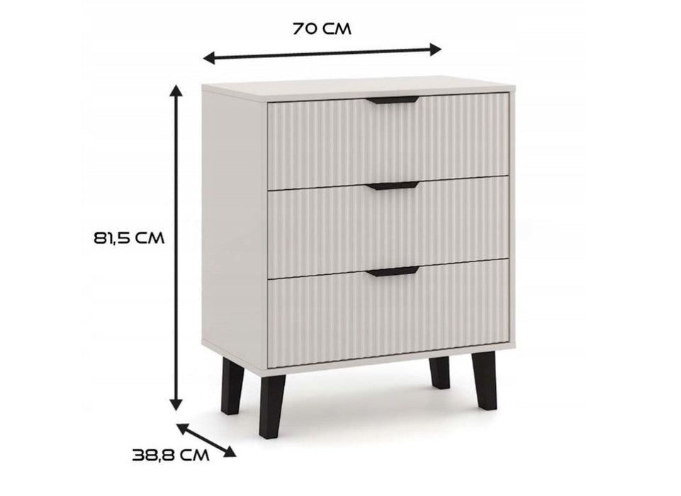 Скрин с чекмеджета SCANDI 3S SLIM, цвят кашмир
