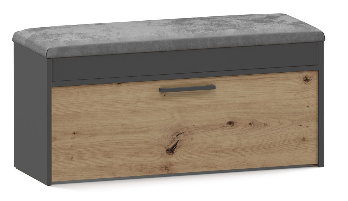 Topeshop PARMA SZAFKA ANT/ART органайзер за обувки затворен цвят антрацит, дъб
