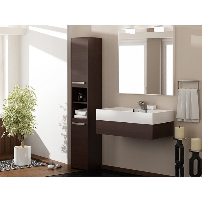 Topeshop S30 шкаф за баня WENGE кафяв