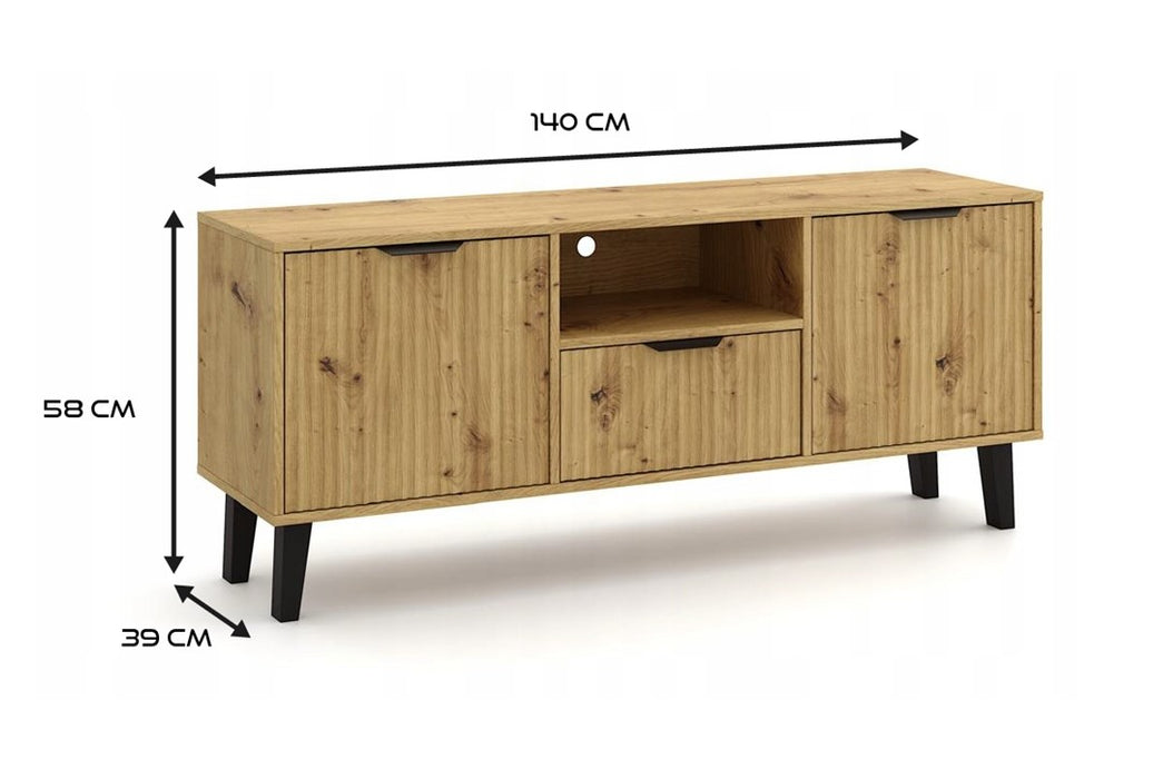 RTV SCANDI 2D1S SLIM ARTISAN OAK