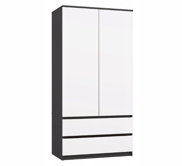 Гардероб MALWA SS-90, антрацит/бял