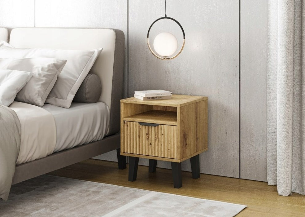 Нощно шкафче SCANDI 1S SLIM OAK ARTISAN