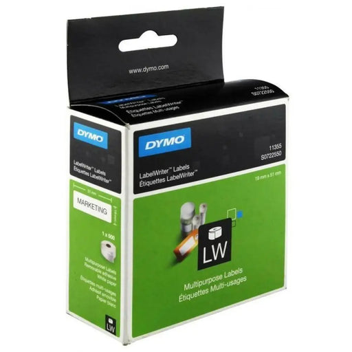 Топ етикети Dymo LW11355 19 x 51 mm Бял Черен (6 броя)