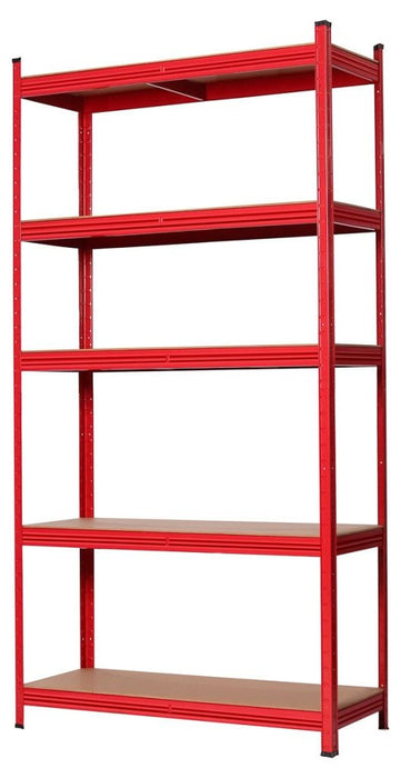 Метален стелаж Top Strong - MDF, 5 х 175 kg, 180 х 90 х 40 cm, червен