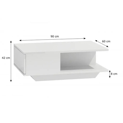 Topeshop DENVER BIEL P масичка за кафе/странична/крайна