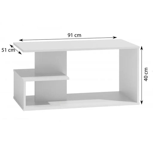 Topeshop ŁAWA DALLAS BIEL масичка за кафе/странична/крайна