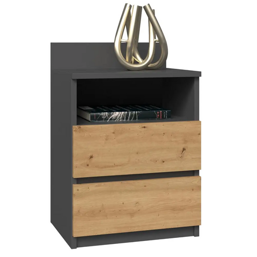 Topeshop M1 ANTRACYT/ARTISAN нощно шкафче/нощно шкафче 2