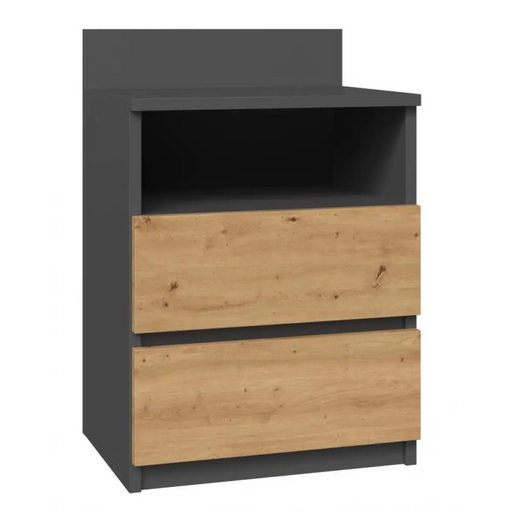 Topeshop M1 ANTRACYT/ARTISAN нощно шкафче/нощно шкафче 2