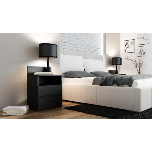 Topeshop M1 CZARNA MAT нощно шкафче/нощно шкафче 2