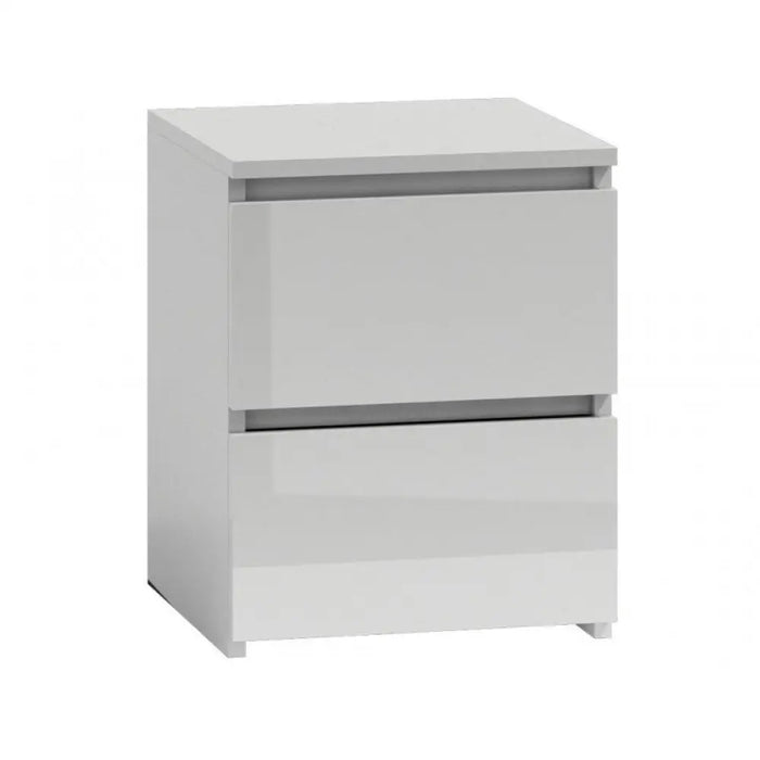 Topeshop M2 BIEL POŁYSK FRONT нощно шкафче/нощно шкафче 2