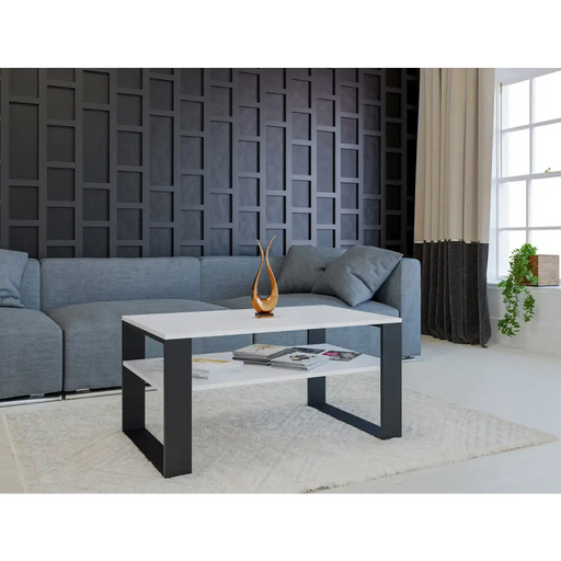 Topeshop MODERN 1P WHITE BLACK кафе/странична/крайна маса