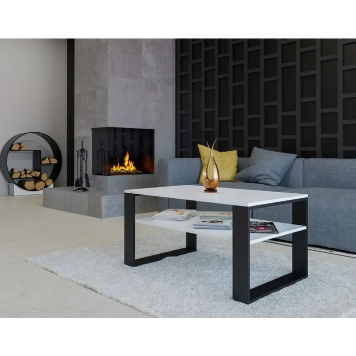 Topeshop MODERN 1P WHITE BLACK кафе/странична/крайна маса