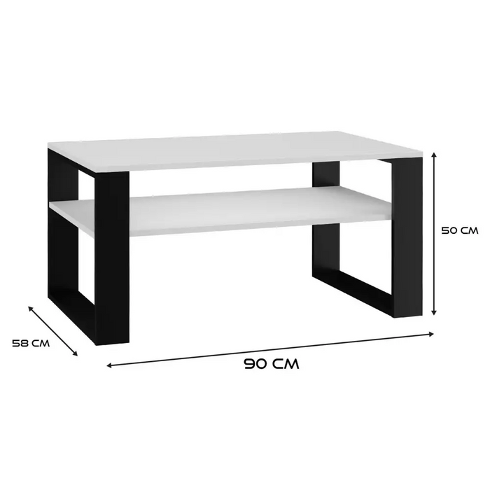 Topeshop MODERN 1P WHITE BLACK кафе/странична/крайна маса