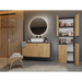 Topeshop NEL 1K DK ANT/ART KP шкаф за баня Графит Дъб