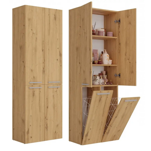 Topeshop NEL 2K DD ART KPL шкаф за баня цвят дъб