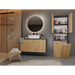 Topeshop NEL 2K DK ANT/ART KP шкаф за баня Графит Дъб