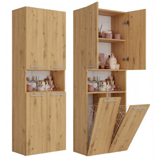 Topeshop NEL 2K DK ART KPL шкаф за баня цвят дъб