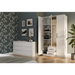 Topeshop ROMANA 120 BIEL гардероб/килер за спалня 6 рафта 3