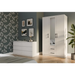 Topeshop ROMANA 120 BIEL гардероб/килер за спалня 6 рафта 3