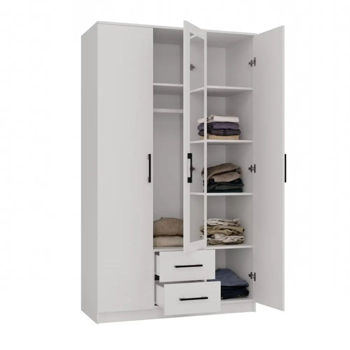 Topeshop ROMANA 120 BIEL гардероб/килер за спалня 6 рафта 3